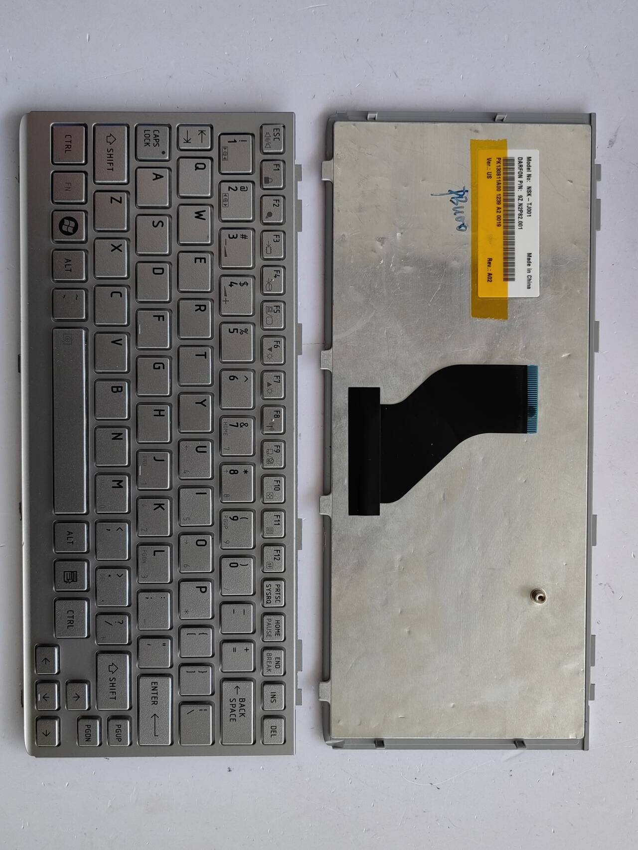 Picture of New Replacement Laptop Keyboard For TOSHIBA NB200 SILVER FRAME BLACK (OEM) US Layout